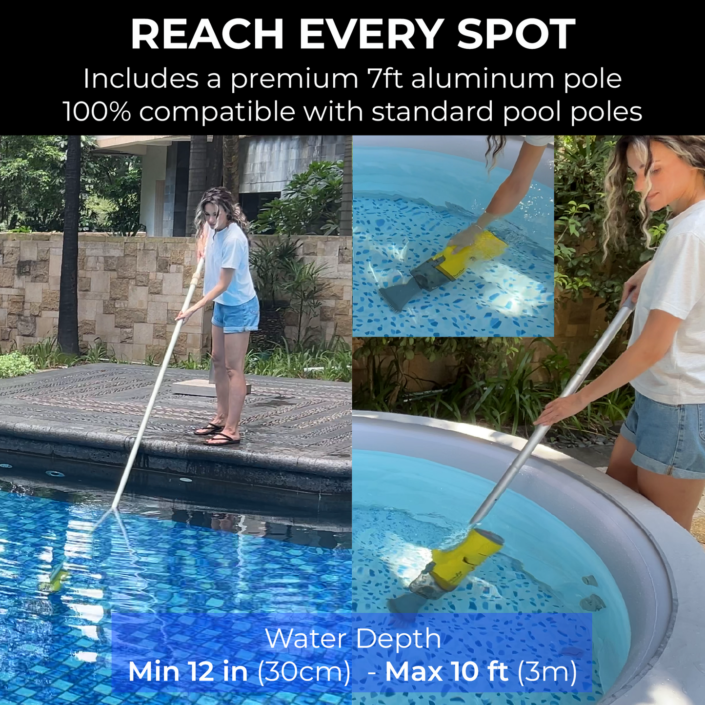 16V Pro 45W Pool Vacuum with 3D Micro Clean Filter
