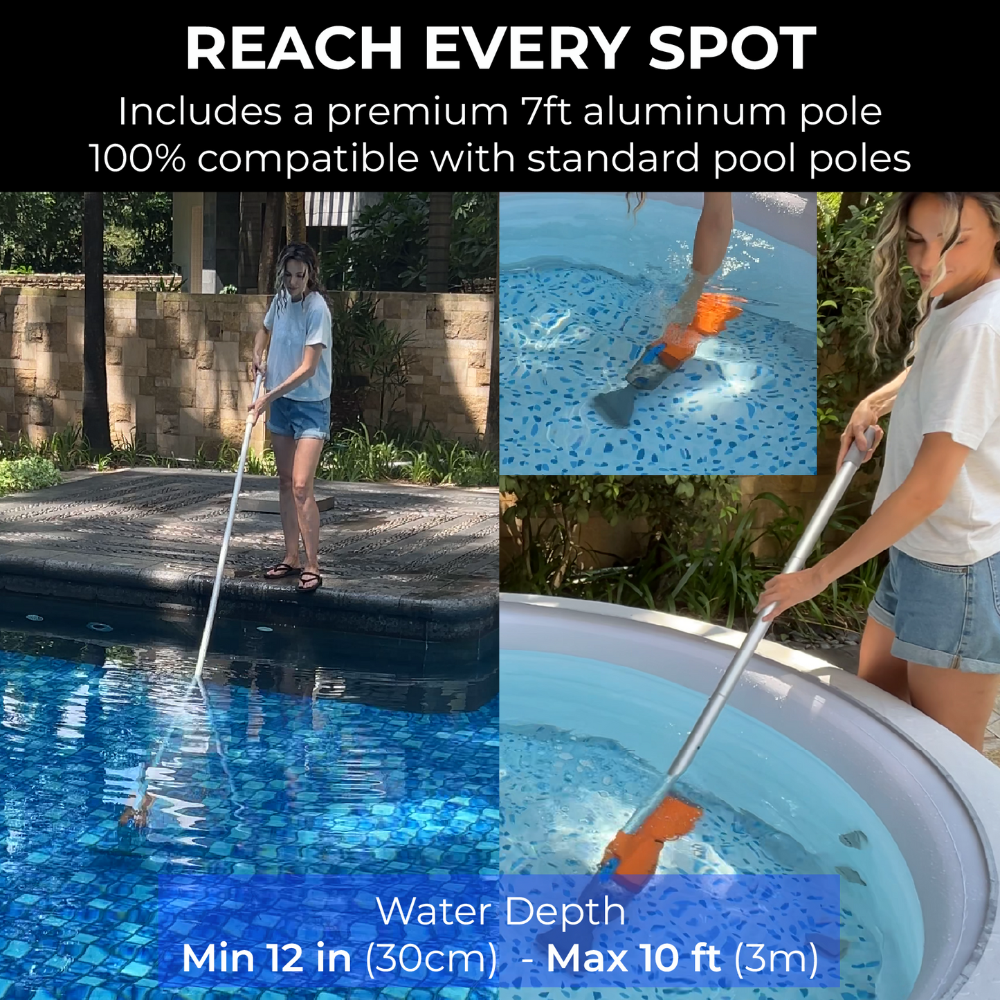 24V Ultra 65W Pool Vacuum with Micro Clean Filter